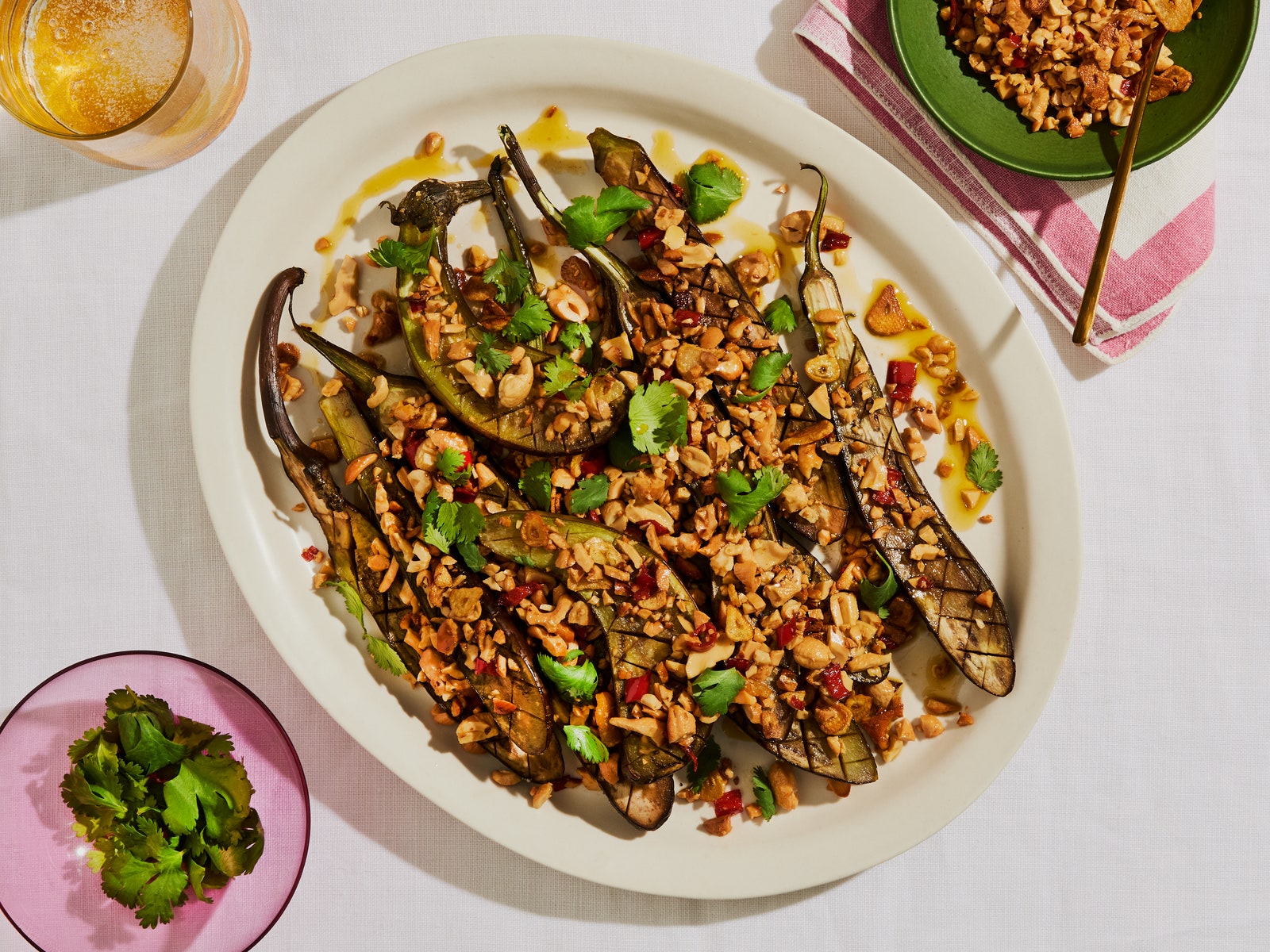 Japanese Eggplant With Cashews and Chiles