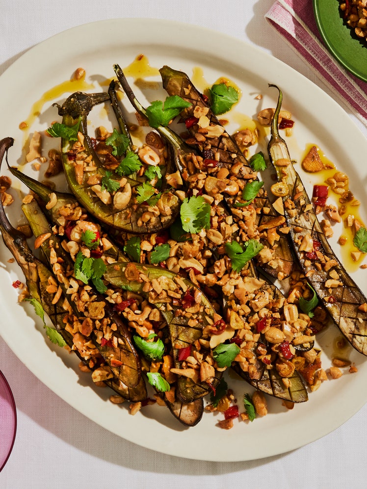 Japanese Eggplant With Cashews and Chiles